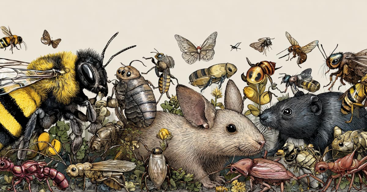 collage of Common Household Pests in NH