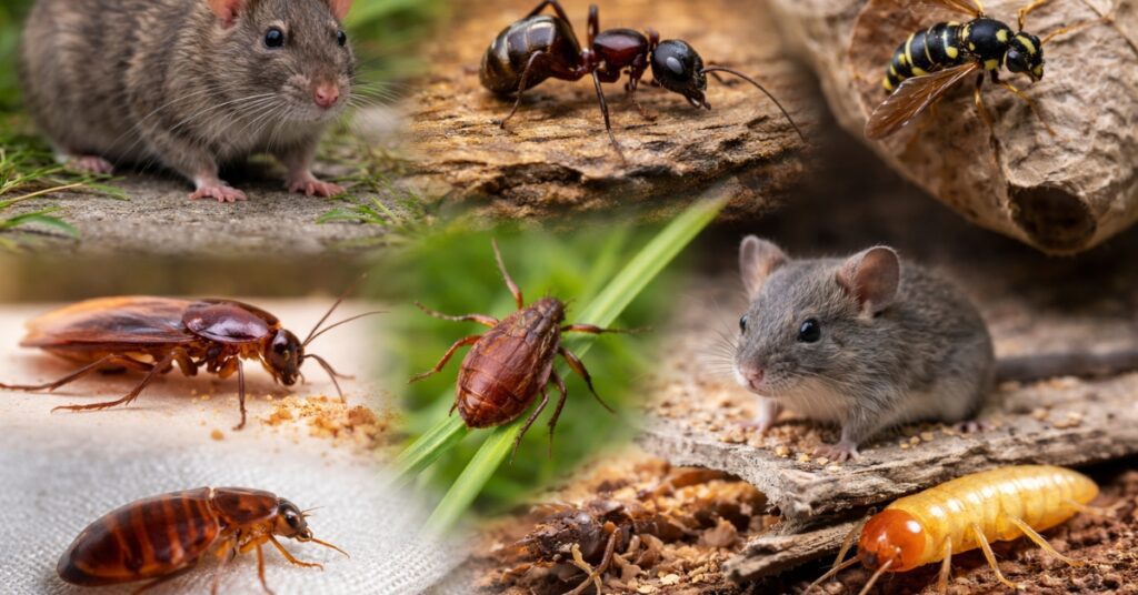 pest exterminator in New Hampshire showing 9 different pests