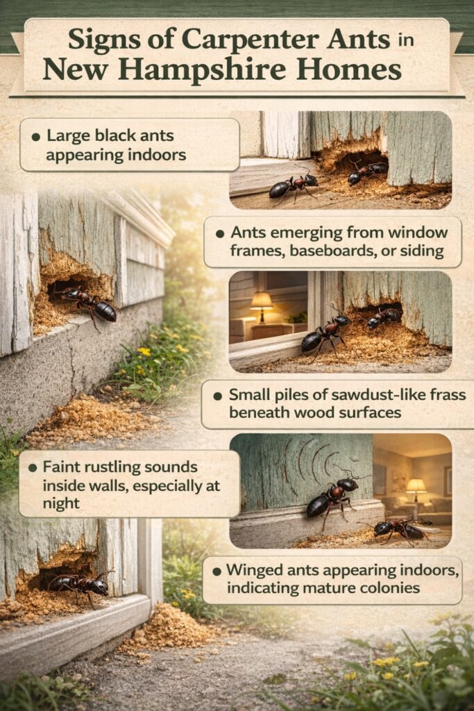 guide signs of carpenter ants in new hampshire homes
