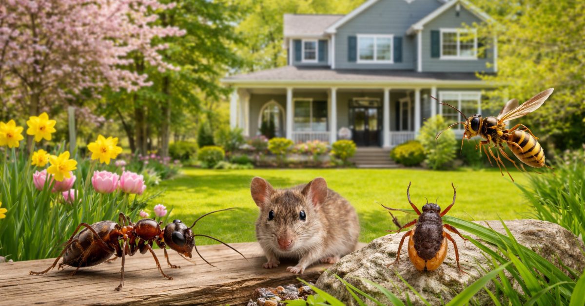 roach, rodent, tick and bee, spring pests in NH homes